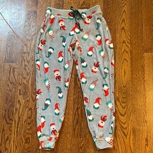 Isaac Mizrahi plush Christmas gnome pajama pants
